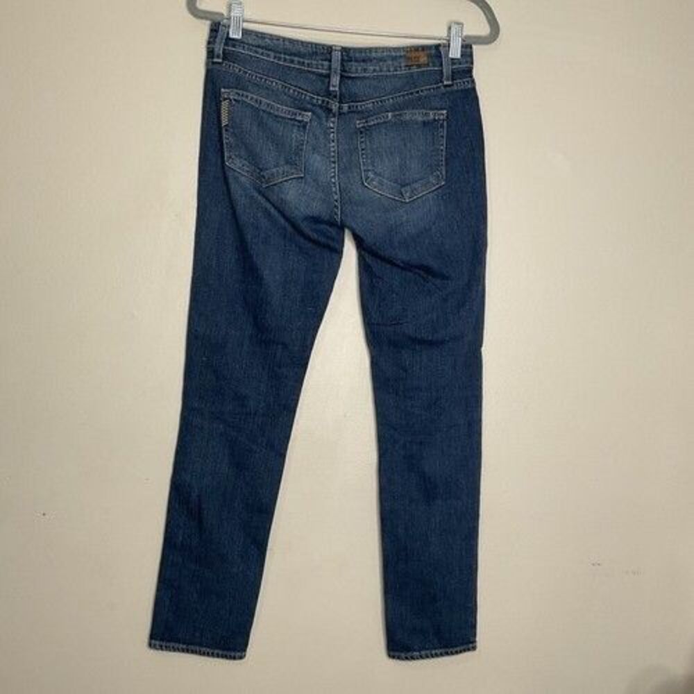 Paige Skyline Ankle Peg Mid Rise Stretch Distressed Denim Jeans Women Size 27 - Picture 8 of 12